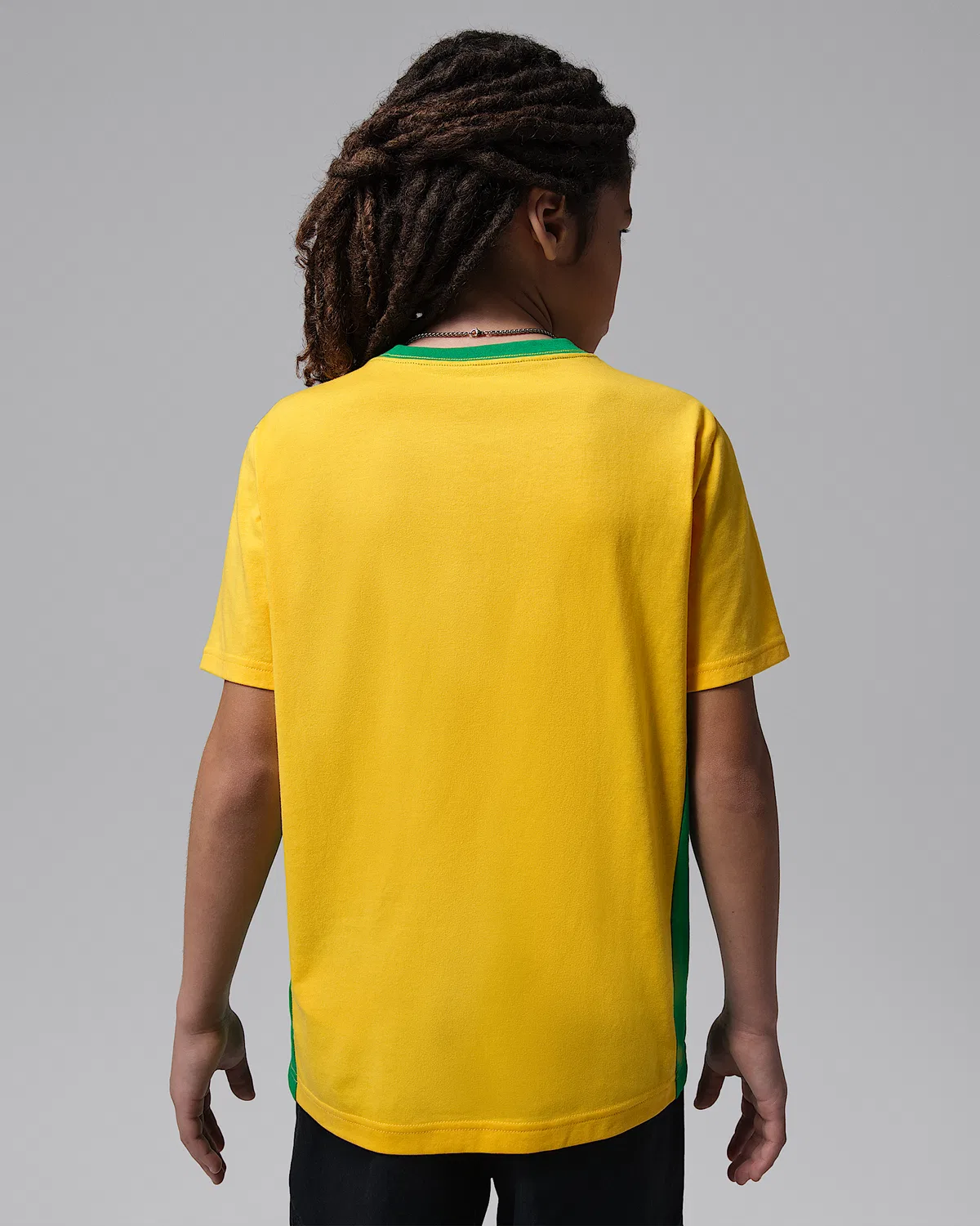 Детская футболка Jordan Brasil Graphic, Yellow/Green/Blue/White — фото 2