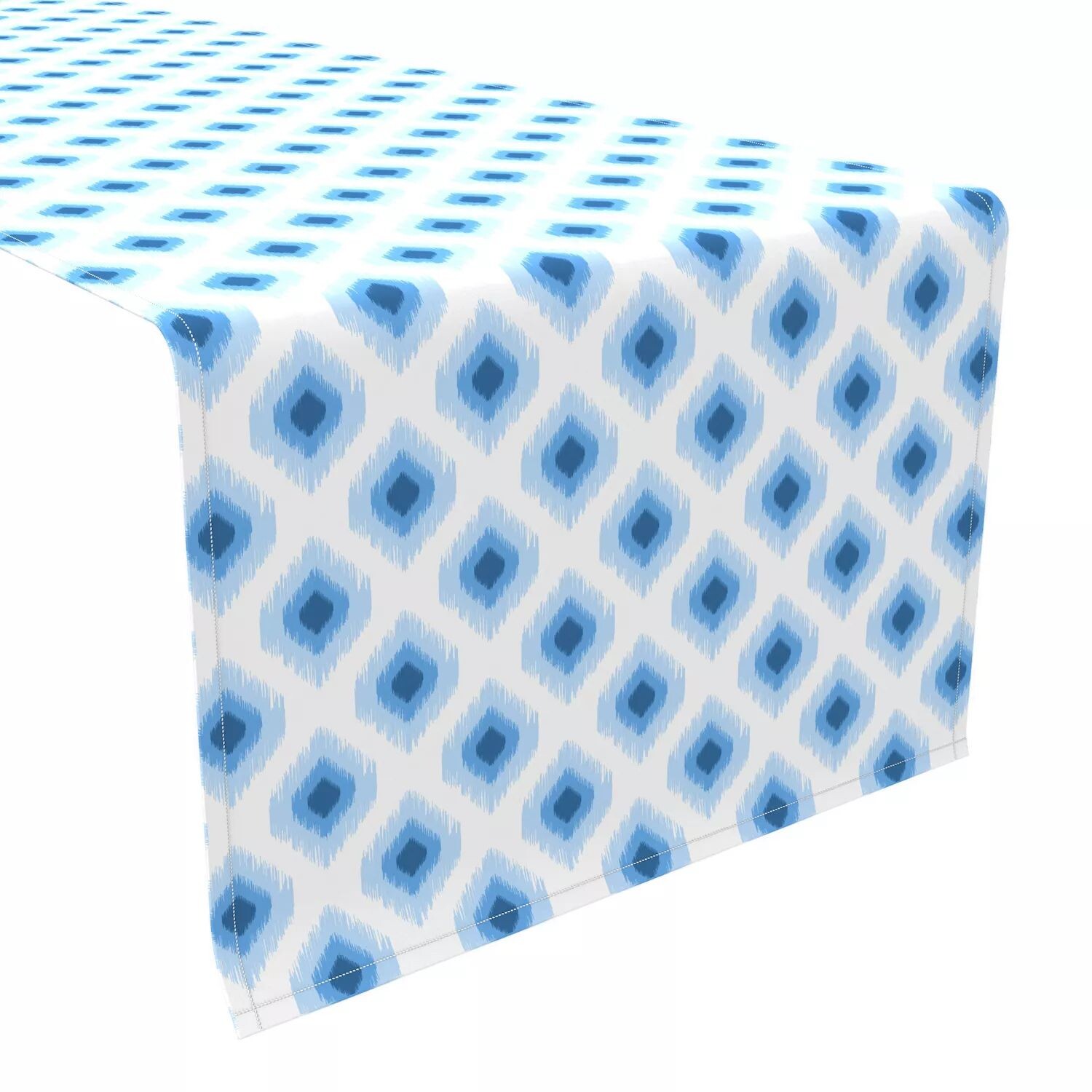 

Настольная дорожка, 100 % хлопок, 16x108 дюймов, голубой дизайн Ikat