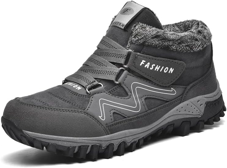 

Женские зимние термо-сапоги HCHCTRY для мужчин, водонепроницаемые, для снега, теплые, для походов и работы, удобные ботинки, обувь для прогулок и кроссовки, серый