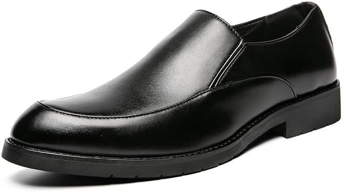 

Мужские деловые оксфорды с заостренным носком, слипоны, резиновая подошва, противоскользящие и износостойкие, для свадьбы, прогулок, вождения, повседневной носки Zestrelax, черный