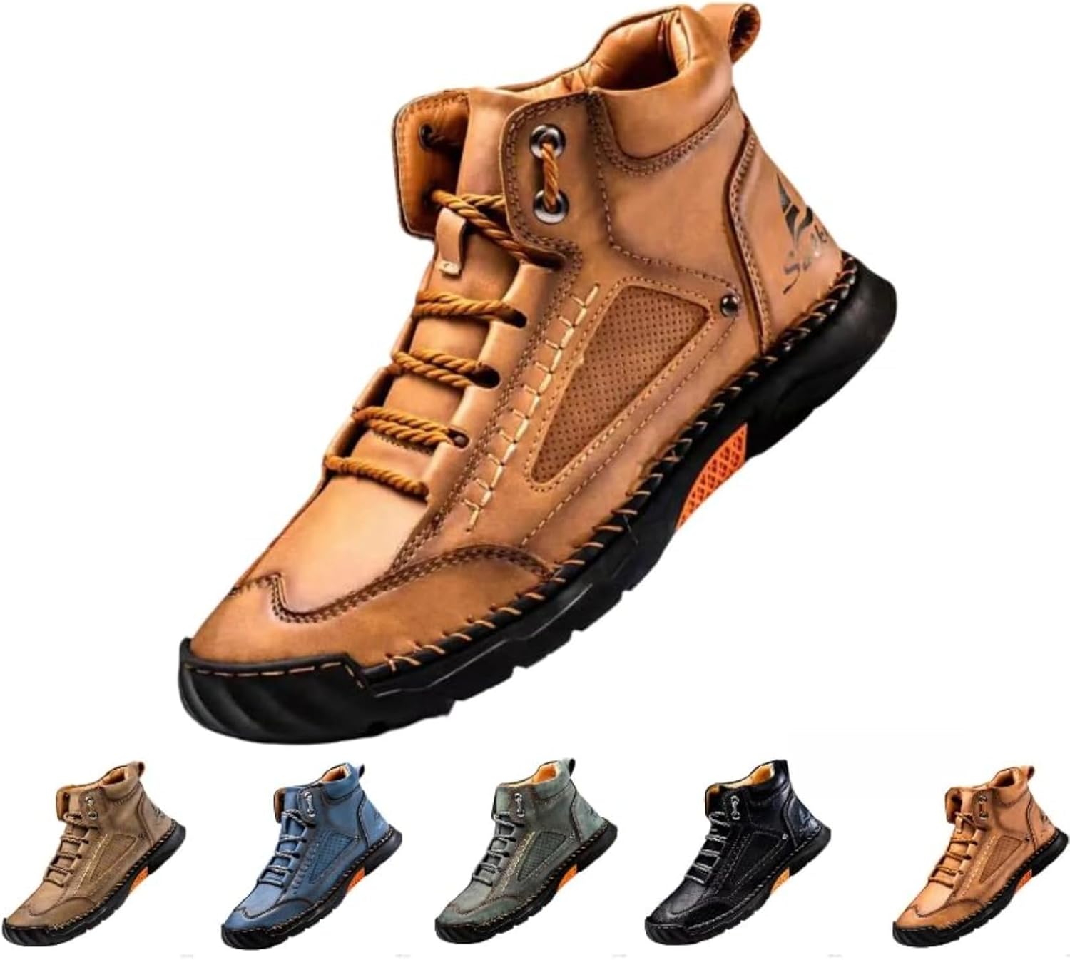 

Мужские ботинки Salkin 2.0 Trail Barefoot, ручной работы из кожи, для активного отдыха, водонепроницаемые, с поддержкой свода стопы Huayorong, коричневый