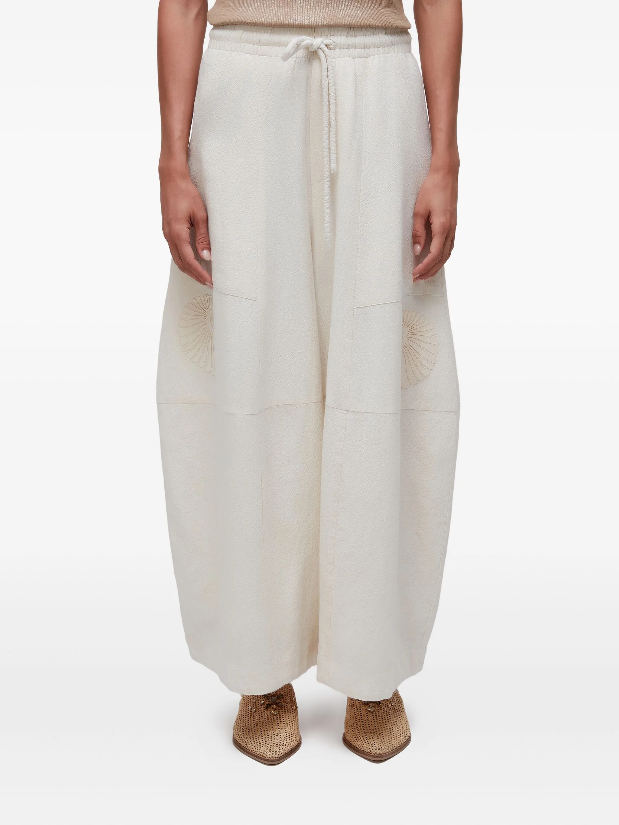 

Брюки Bordado Concha с кулиской Osklen, белый