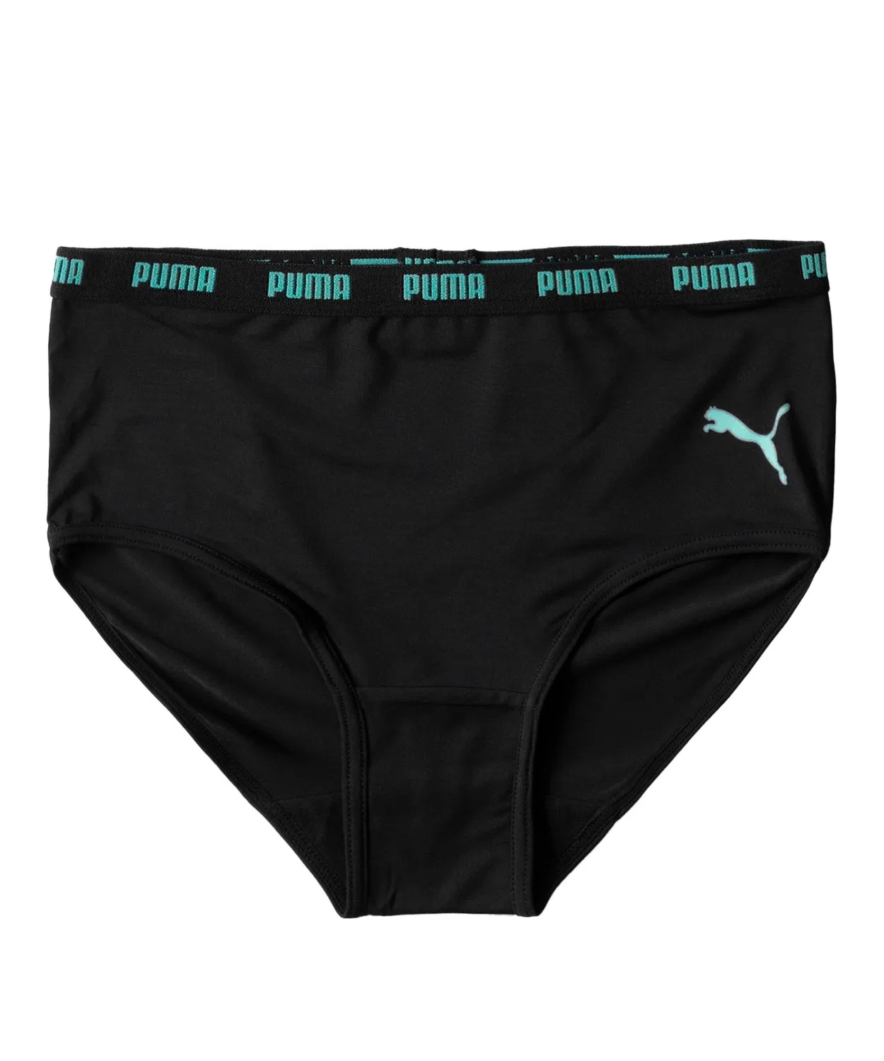 Спортивный бюстгальтер PUMA Girls Brand Logo полуторка с шортами, полиэстер, черный — фото 4