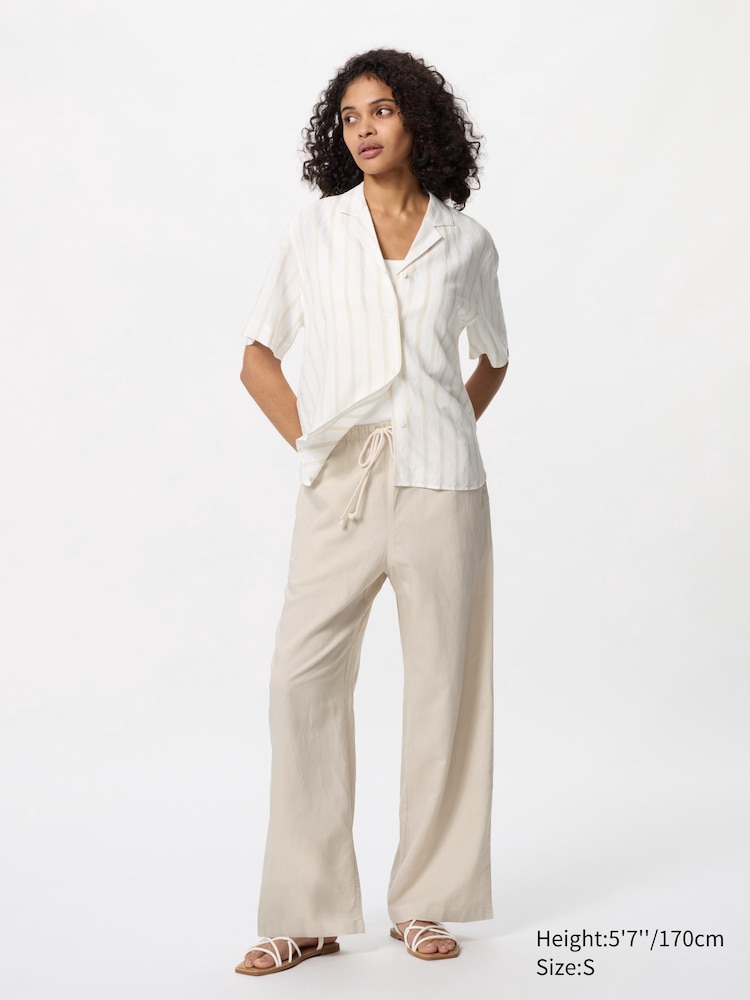 

Легкие брюки из льняной смеси Uniqlo, цвет 30 бежевый