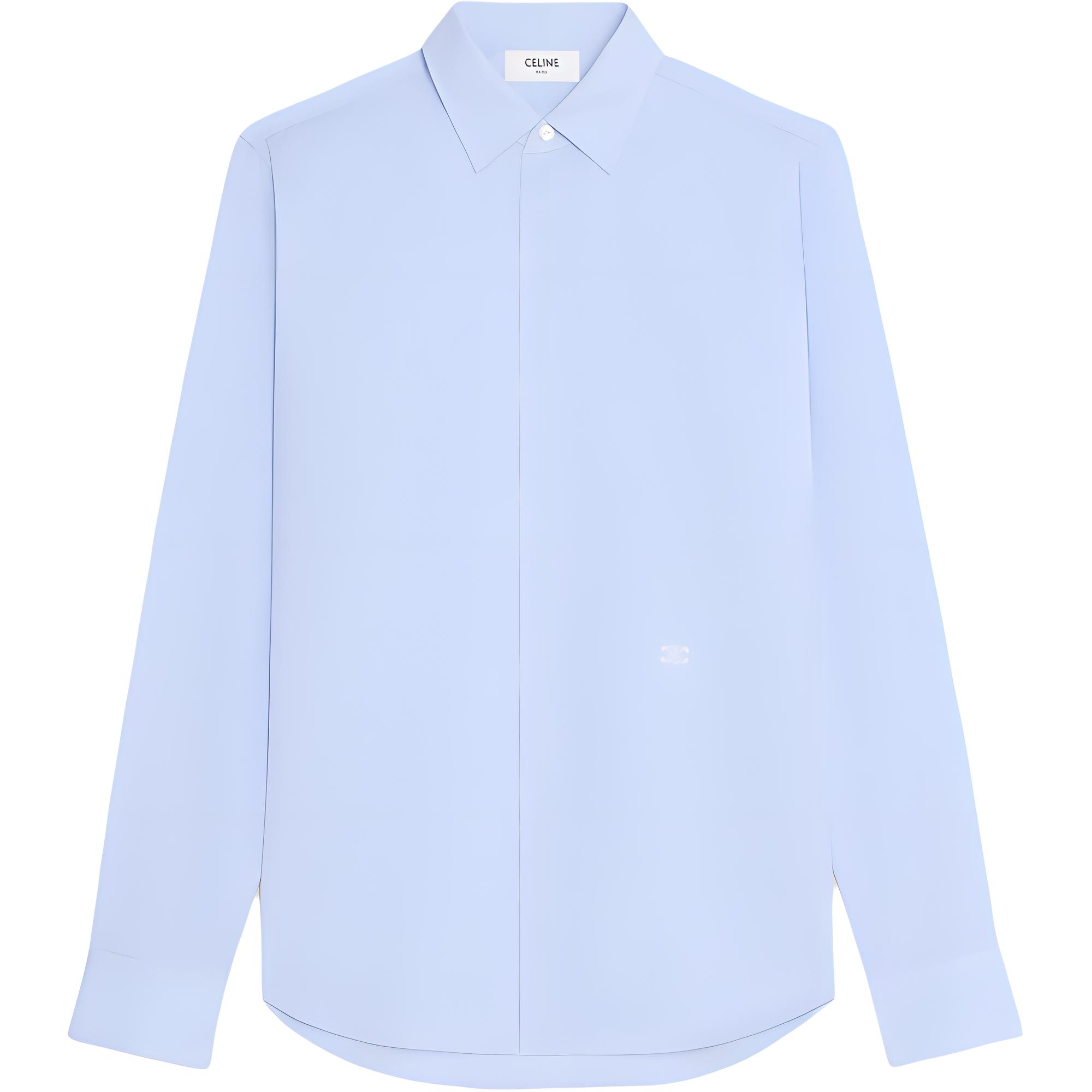 

Свободная рубашка из хлопкового поплина CELINE, светло-голубой