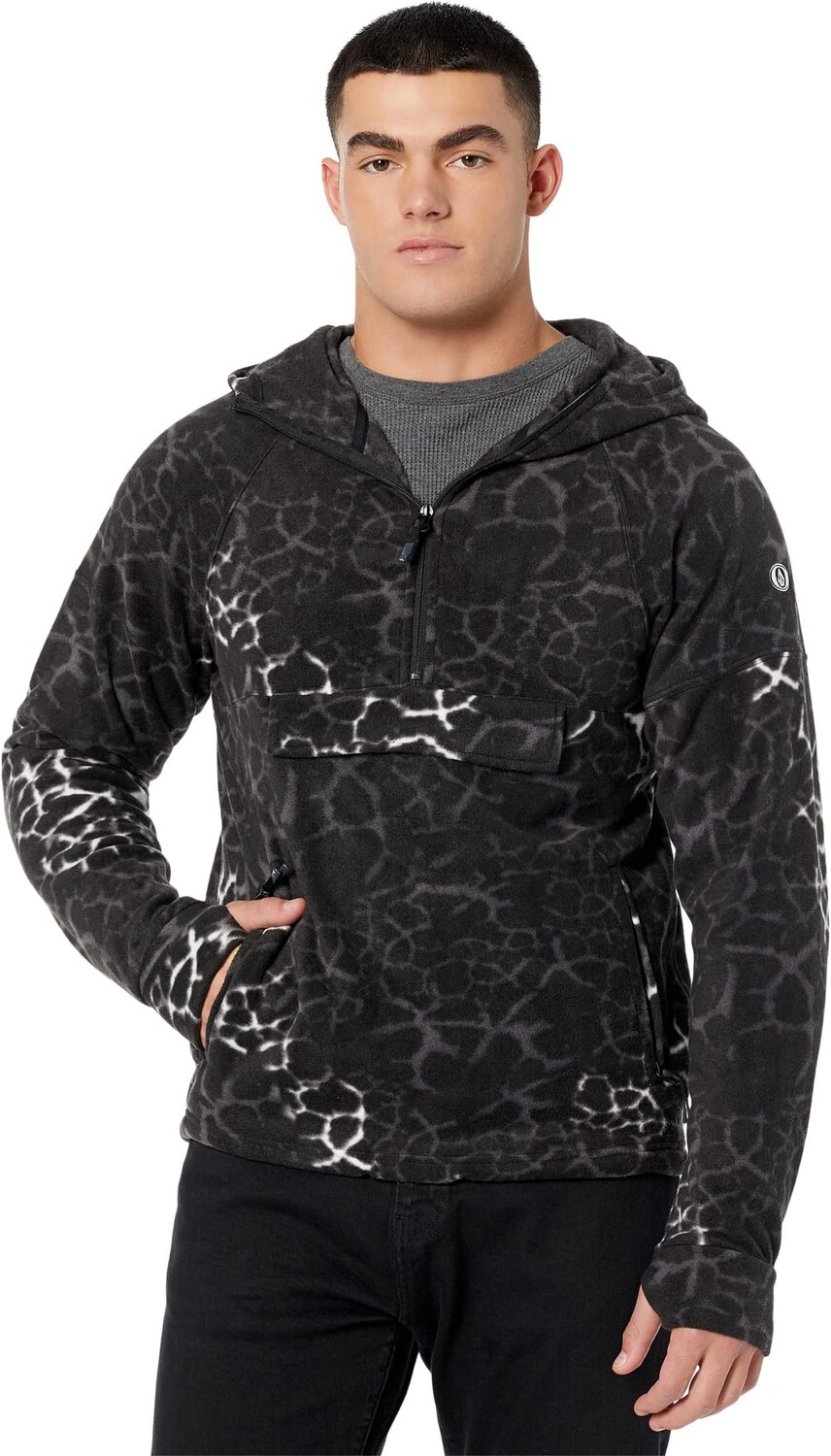 

Флисовый пуловер V-Science на молнии 1/2 Volcom Snow, цвет Black Giraffe