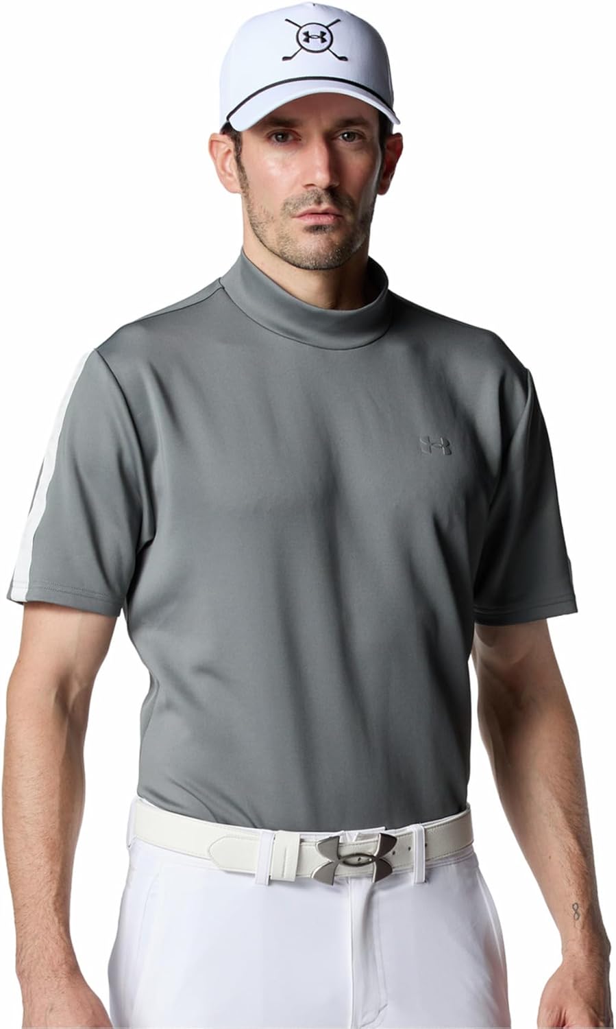 

Футболка Under Armour UA Drive Armour Knit с высоким воротником, белый/зеленый