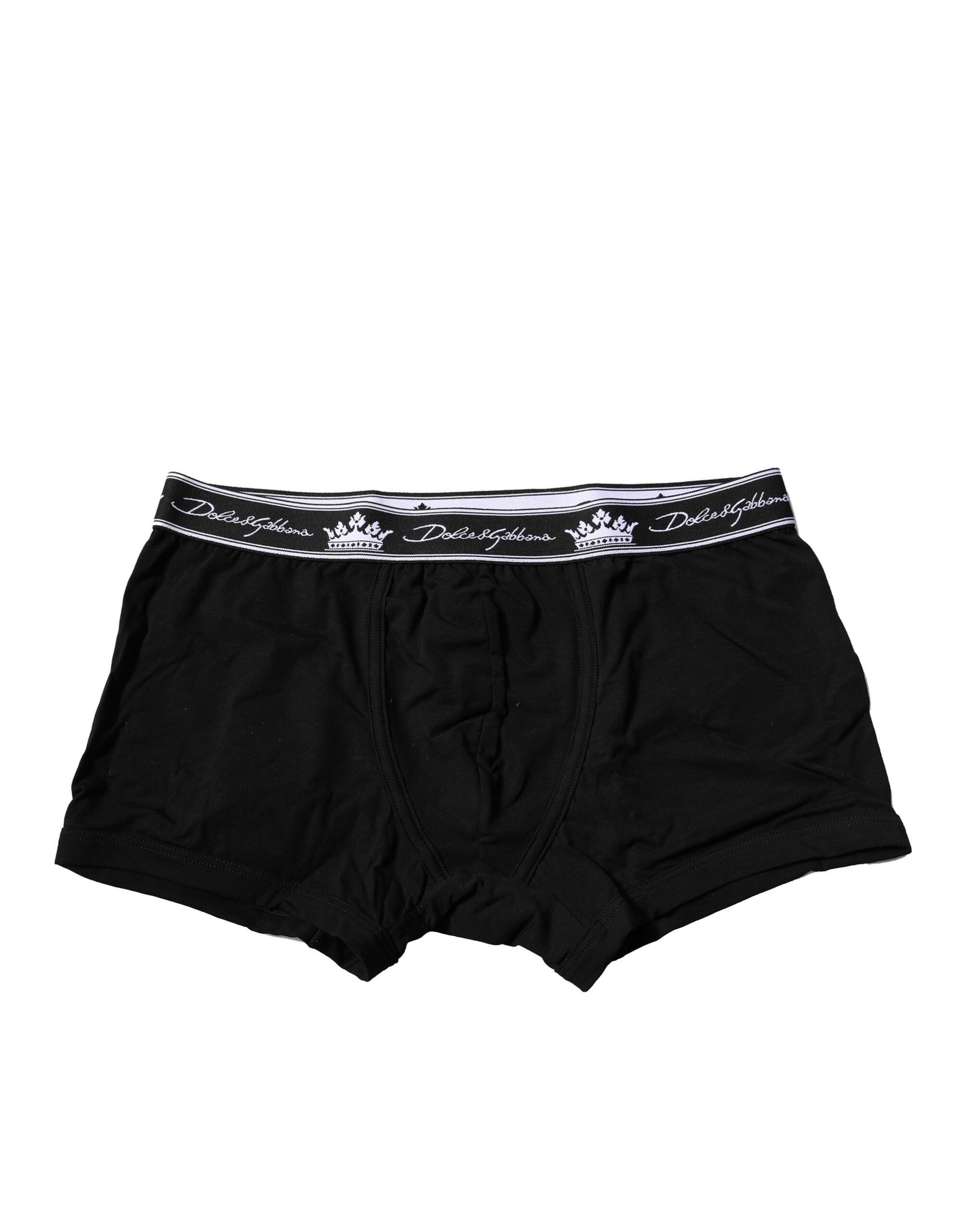 

Черные хлопковые стрейч-боксеры стандартного размера Dolce & Gabbana, Black