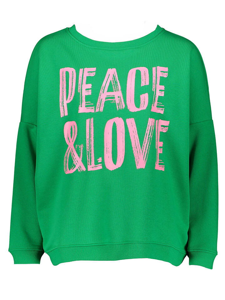 

Толстовка miss goodlife Sweatshirt Peace & Love, цвет Grün/Rosa
