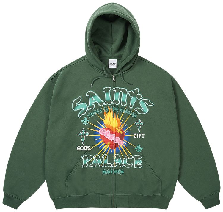 

Толстовка Palace Gods Gift Zip Hood, зеленый