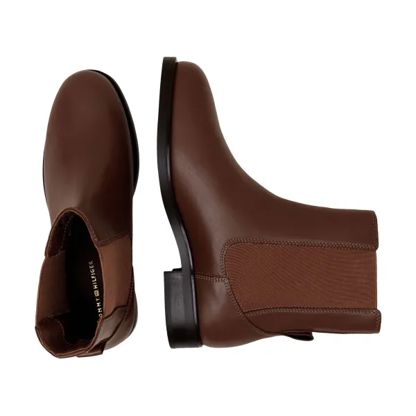 Приподнятые кожаные ботильоны essent thermo bootie Tommy Hilfiger, коричневый — фото 3