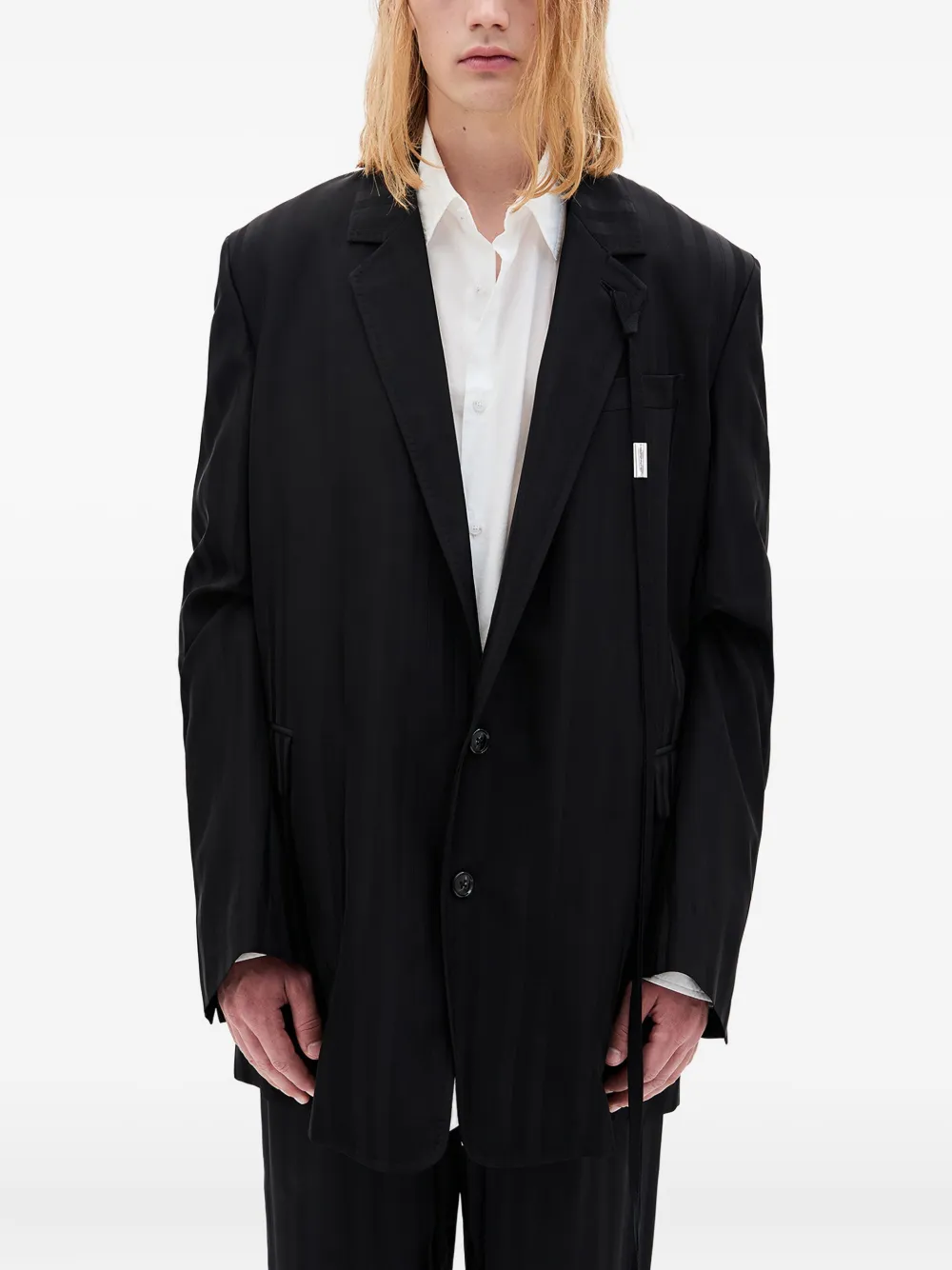 

Блейзер с ремешками Ann Demeulemeester, черный