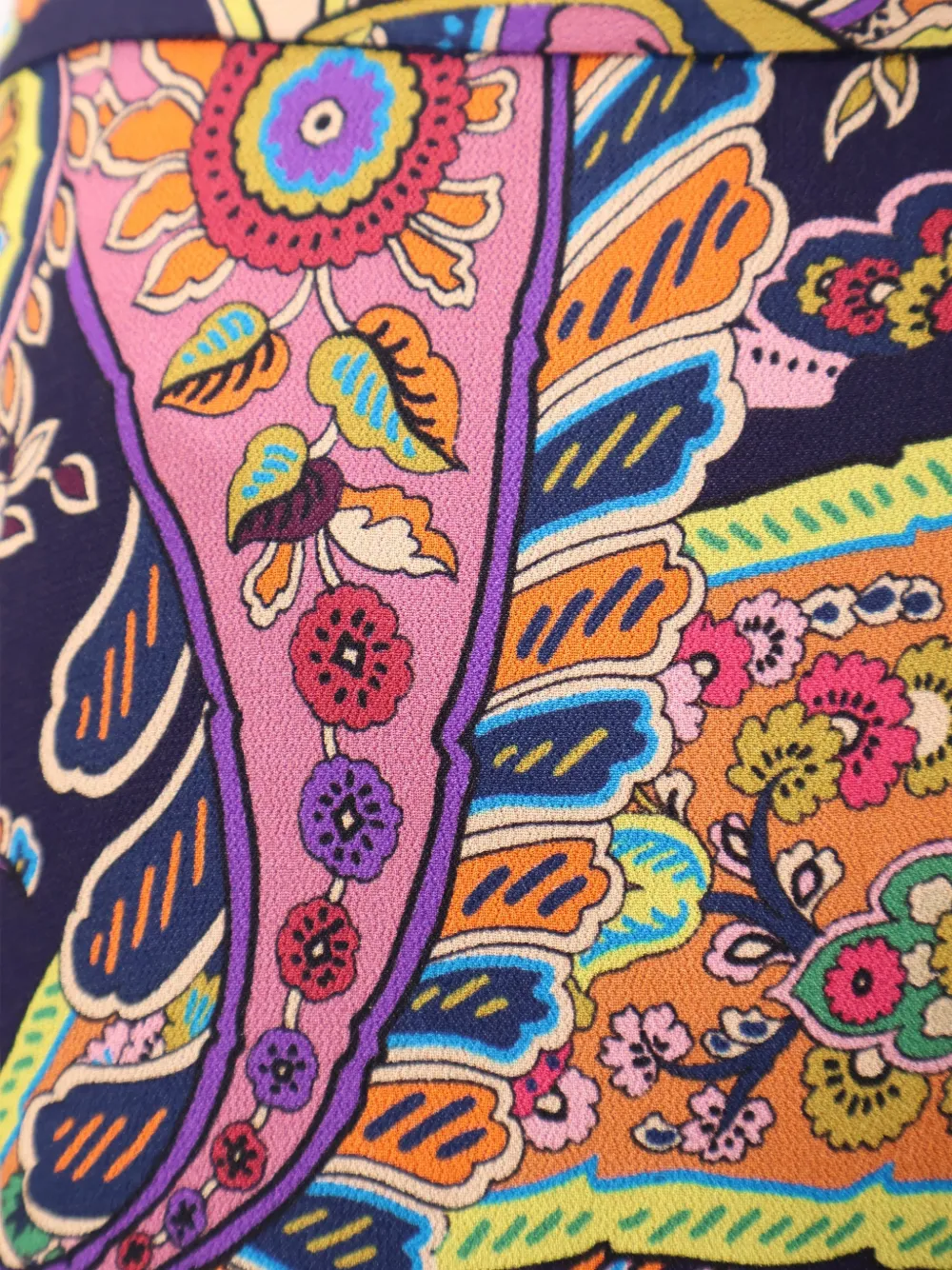 Юбка с оборками и узором "пейсли" Etro, синий — фото 3