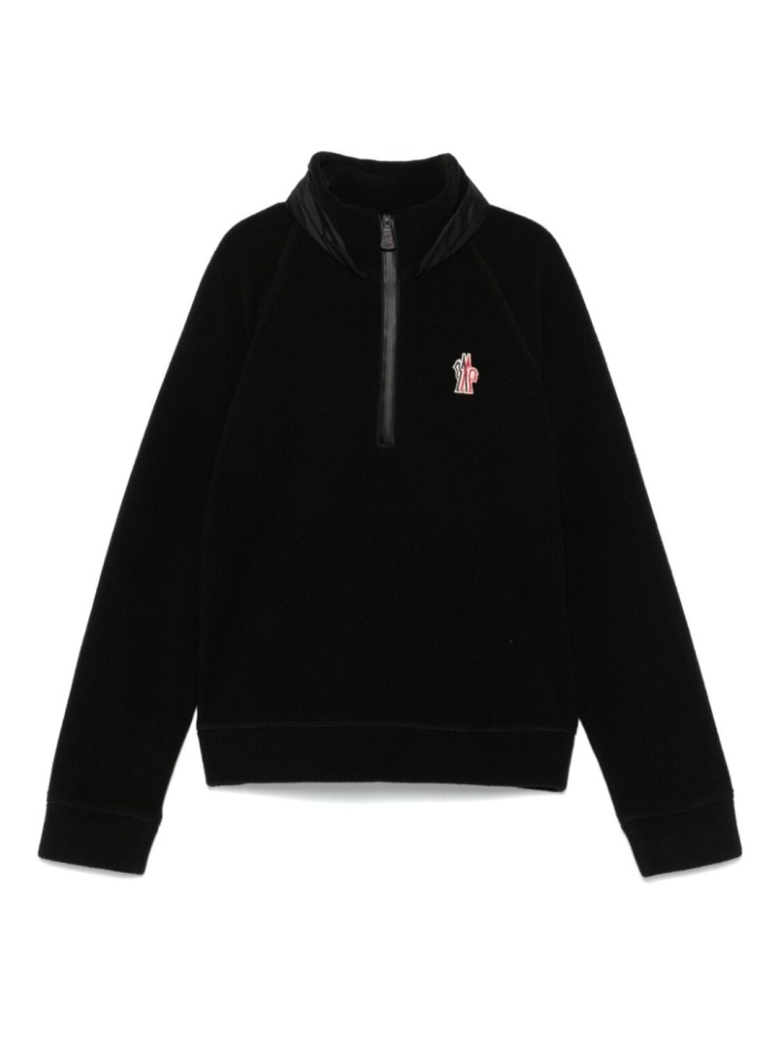 

Свитшот Moncler Enfant с флисовой текстурой, черный