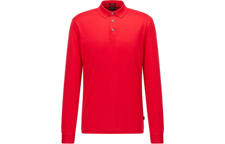 

Hugo Boss Мужские рубашки-поло красного цвета с воротником-поло, умеренно прямой крой