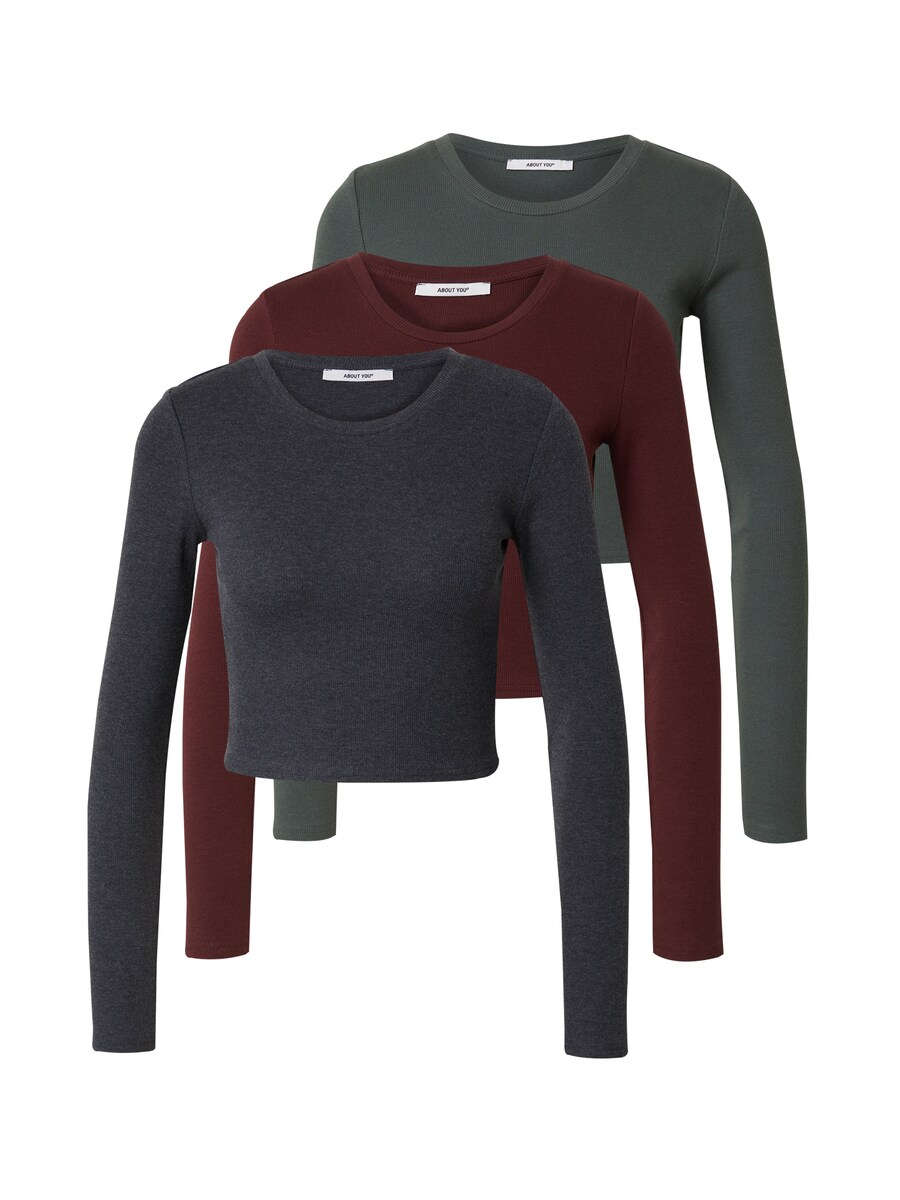 

Рубашка ABOUT YOU Loretta, цвет Brown/mottled grey/Dark green