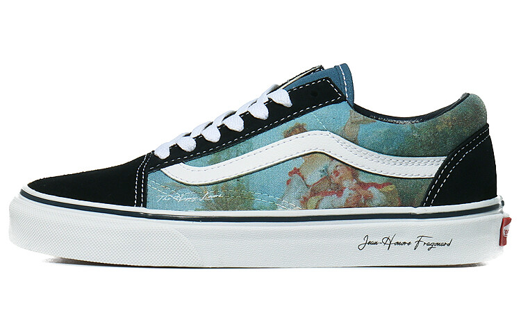 

Кроссовки Vans Old Skool Skateboarding Shoes Unisex Low-top White/blue, черный