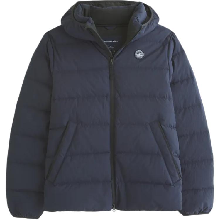 

Abercrombie＆Fitch Пуховик мужской морской синий, Marine Blue