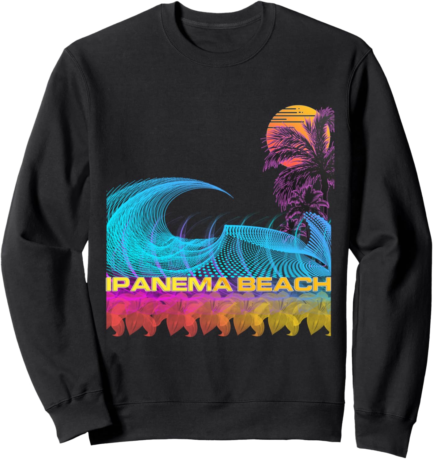 

Толстовка в стиле ретро 80-х годов с принтом Vapor Wave для серфинга, черная Ipanema Beach Retro Vintage Themed Designs, Черный, Толстовка в стиле ретро 80-х годов с принтом Vapor Wave для серфинга, черная Ipanema Beach Retro Vintage Themed Designs