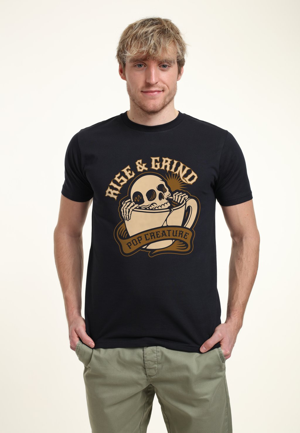 

Футболка с принтом POP CREATURE RISE GRIND Henry Tiger, темно-синий