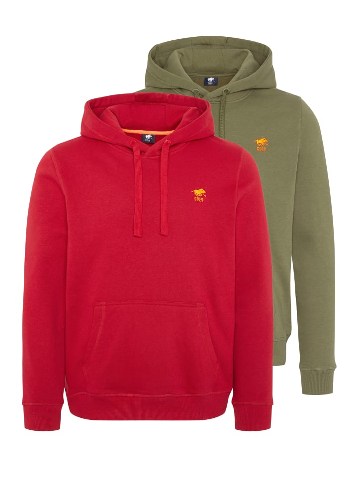 

Базовая толстовка/худи темно-зеленого/красного цвета Polo Sylt