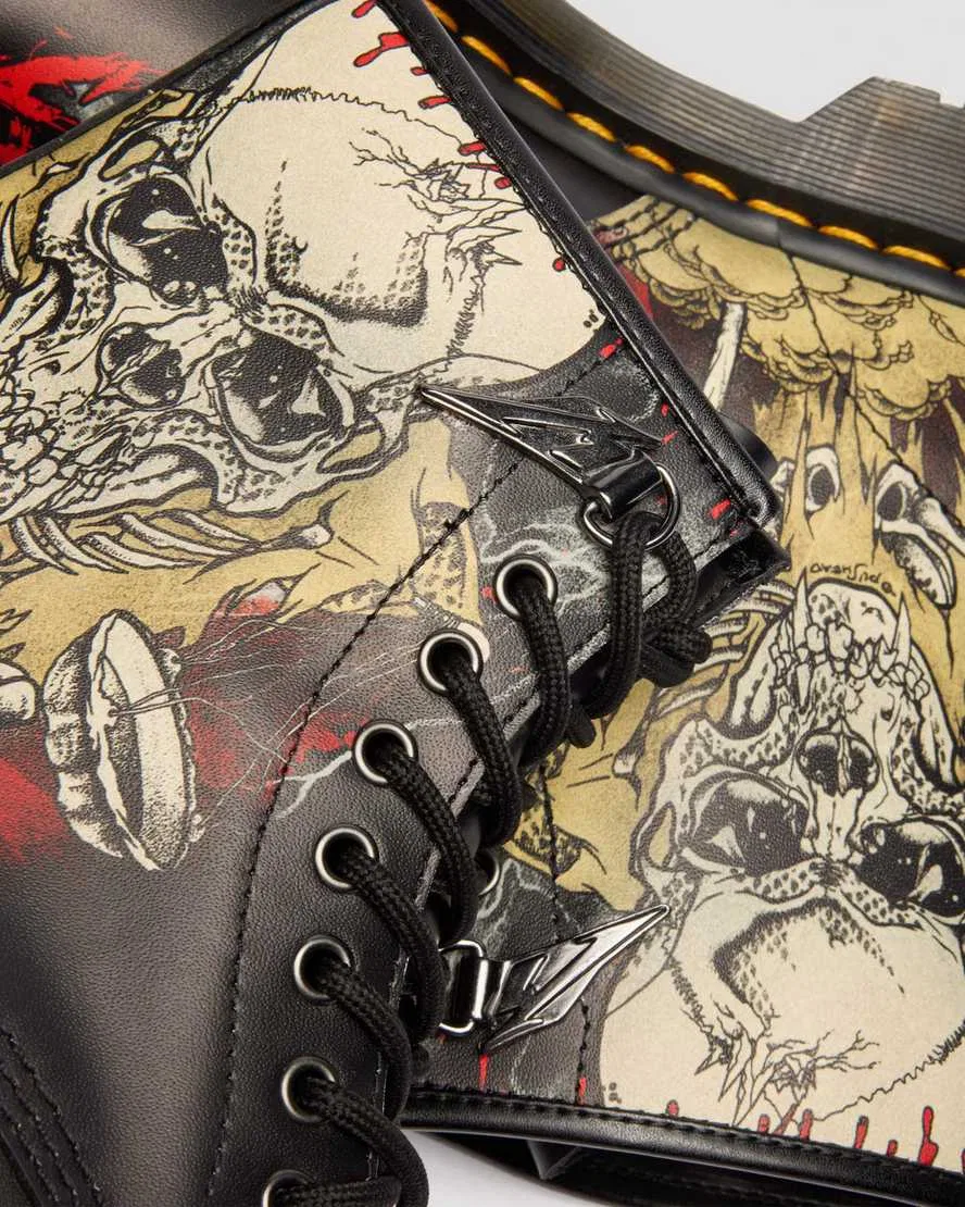1460 Metallica Skull Lightning Dr Martens, черный, черный — фото 3