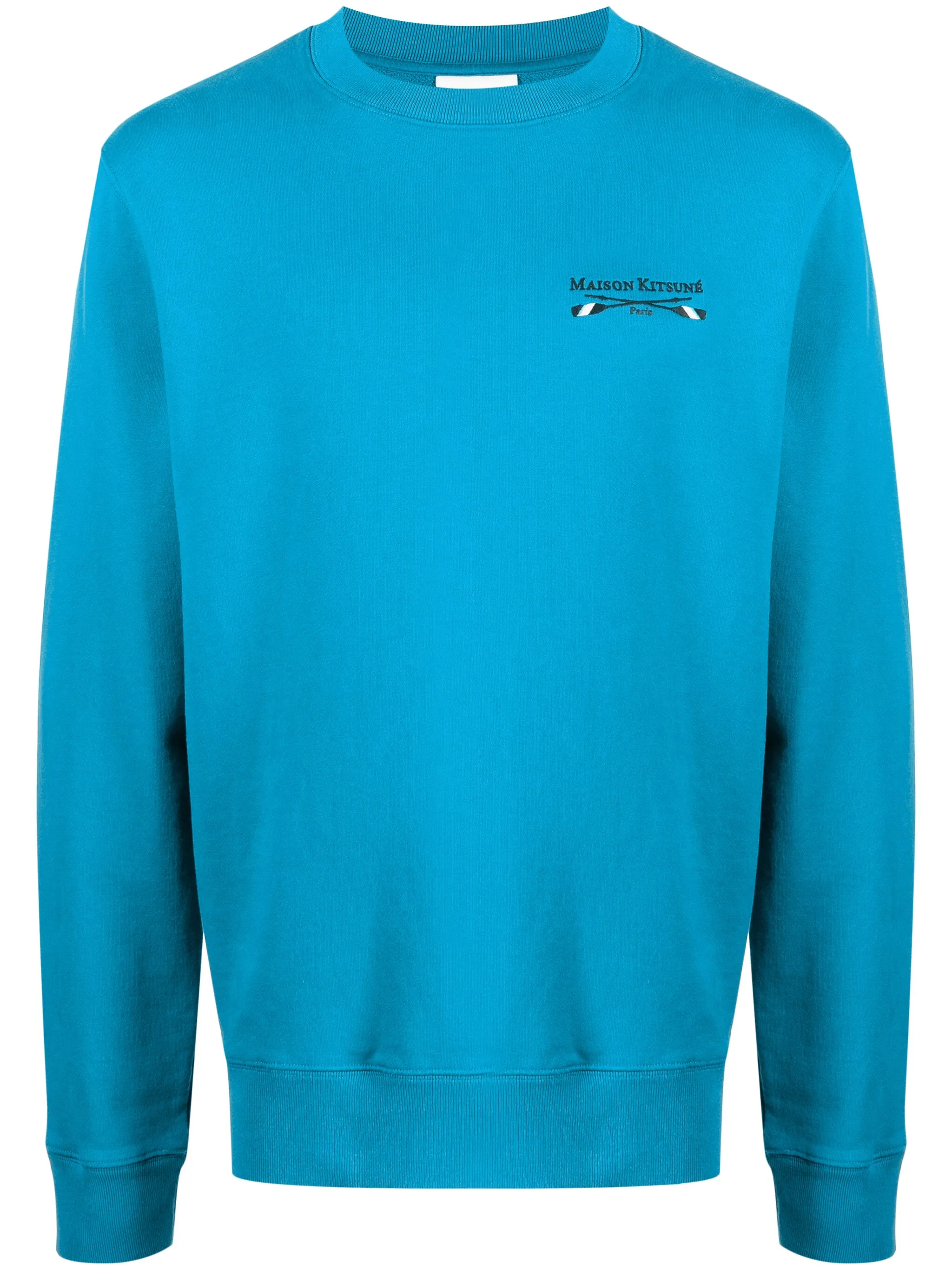 

Толстовка с вышитым логотипом Maison Kitsuné, синий