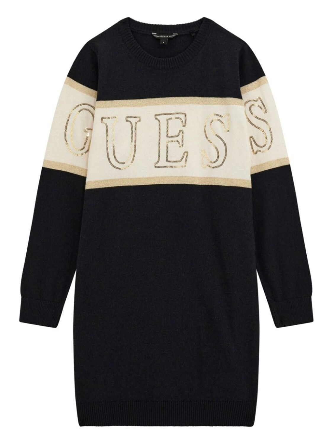 

Guess kids платье с вышитым логотипом, черный