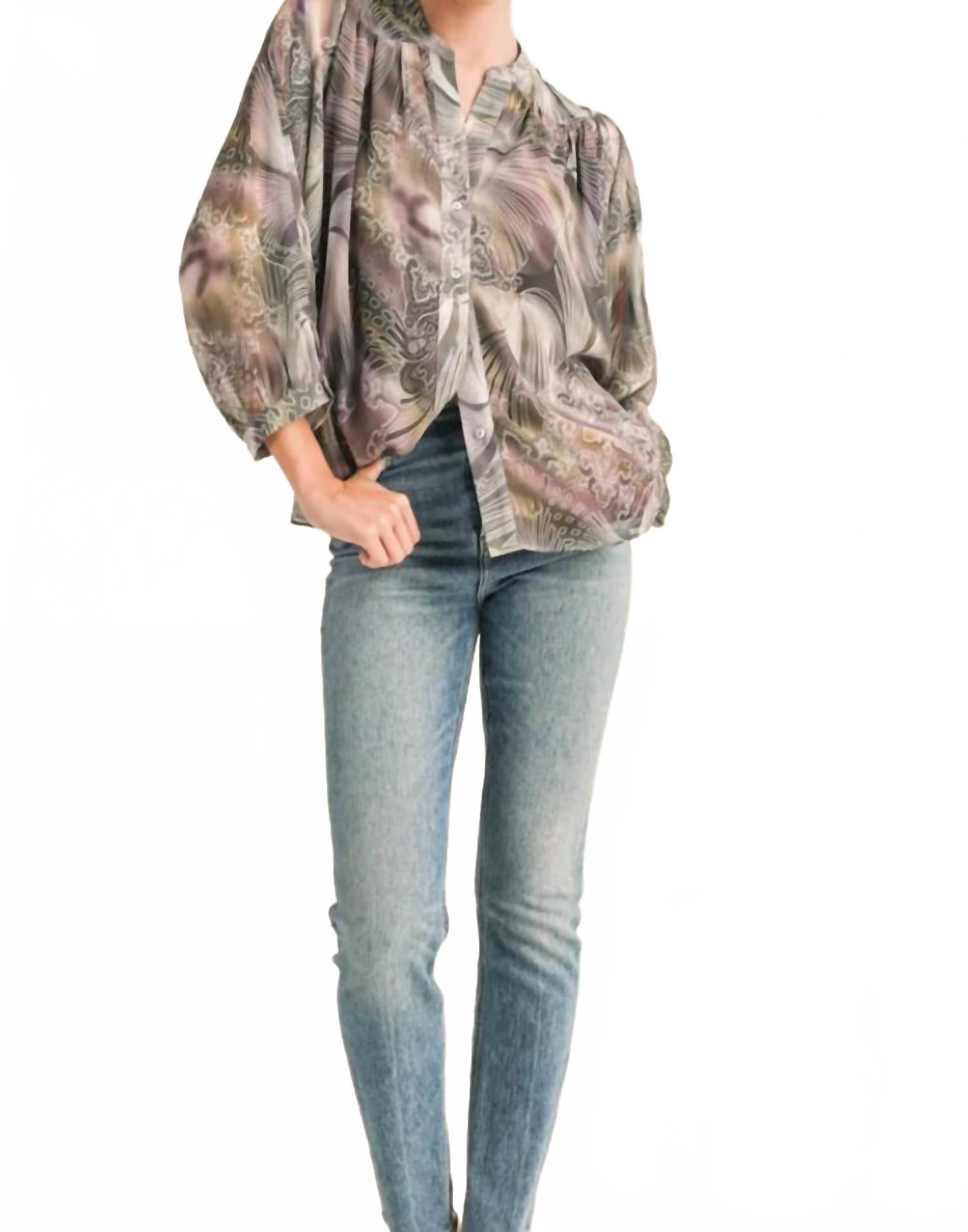 

Женский топ Jane Ness в каменном цвете RESET by Jane, Stone Combo