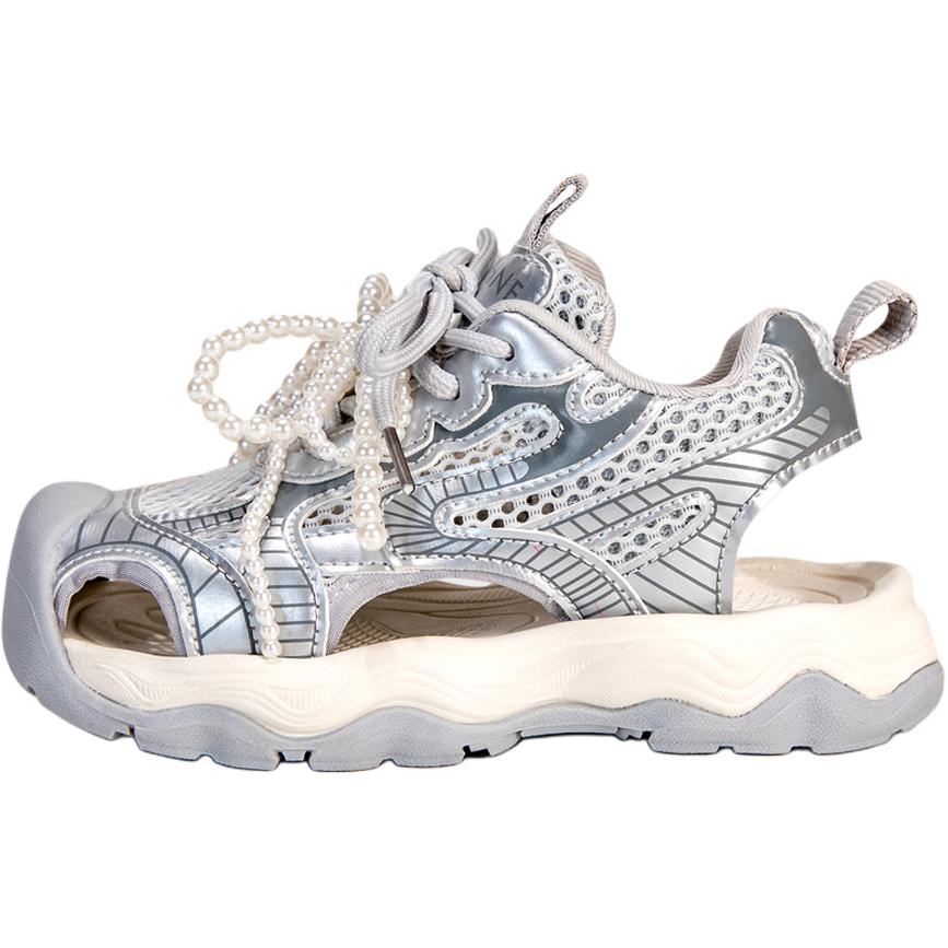 

Детские противоскользящие износостойкие беговые кроссовки DAPHNE KIDS, серебро