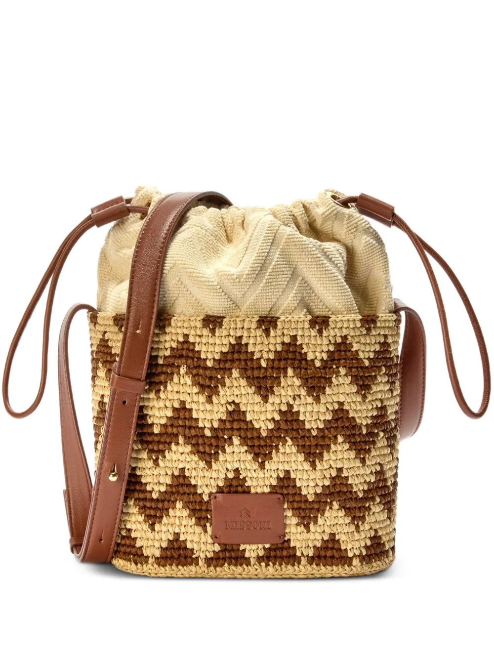 

Сумка-ведро с зигзагообразным узором Missoni, коричневый
