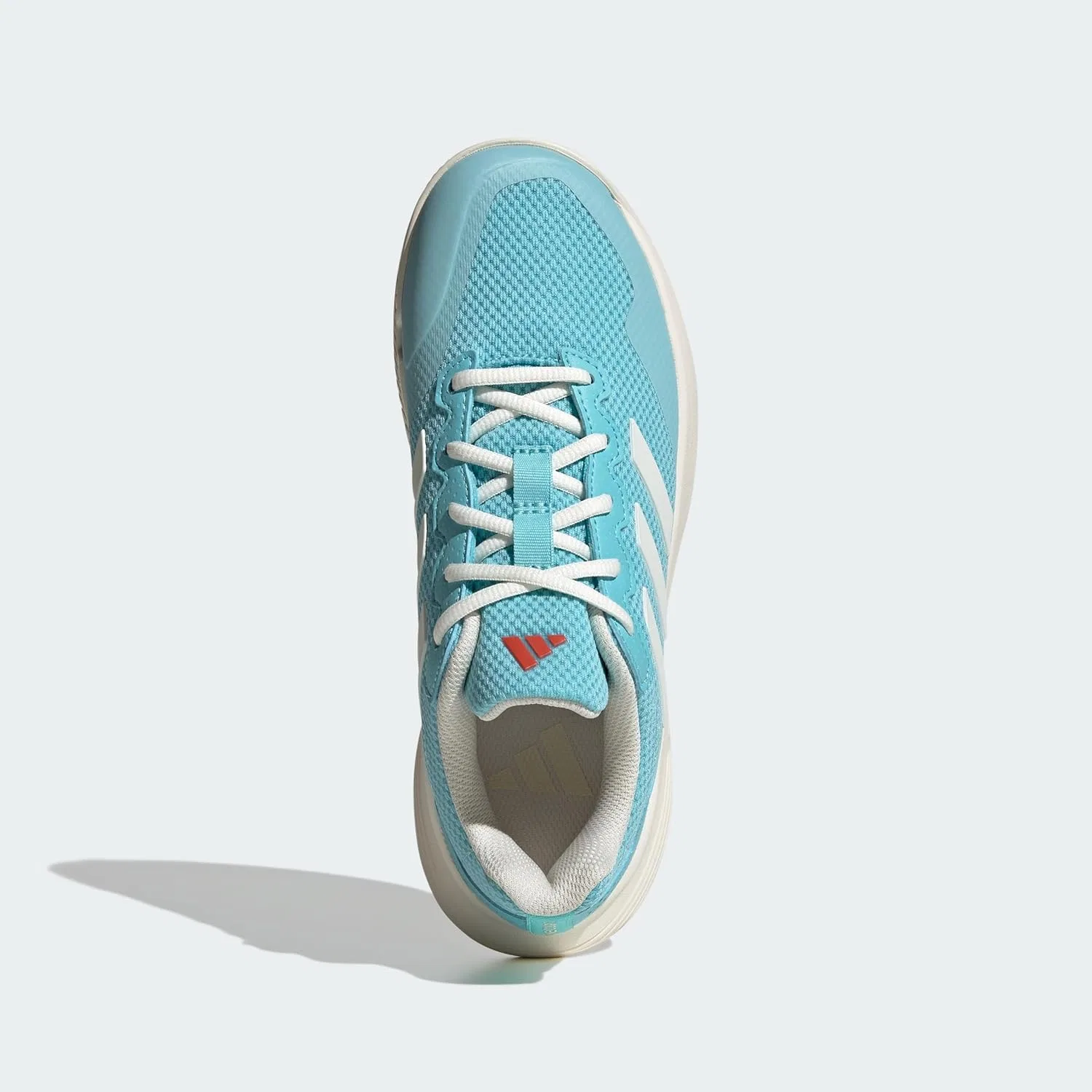 Кроссовки теннисные Adidas Gamecourt 2, Light Aqua Off White Bright Red — фото 3