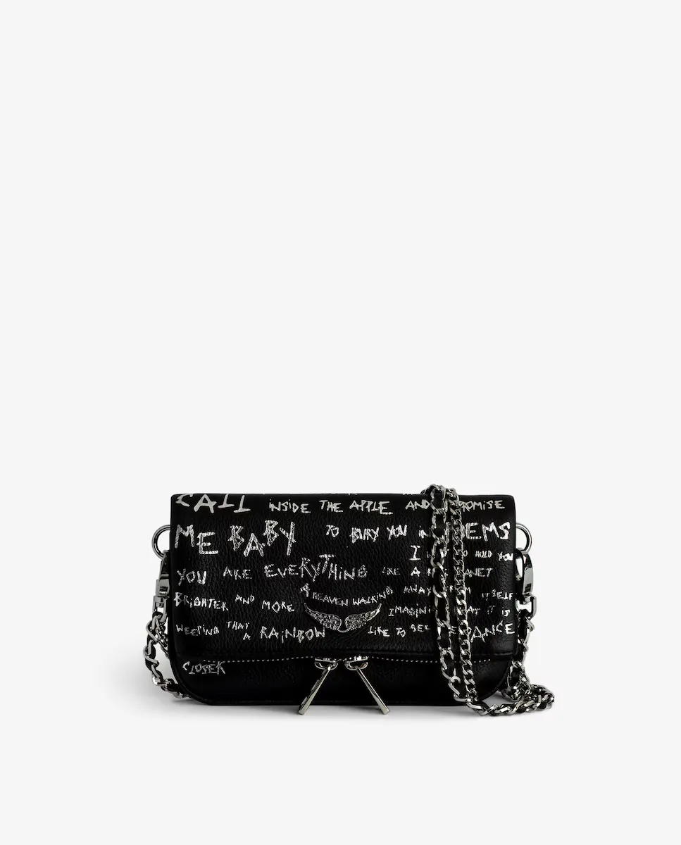 

Многопозиционная сумка на плечо Rock Nano из черной кожи Zadig & Voltaire, чёрный, Черный, Многопозиционная сумка на плечо Rock Nano из черной кожи Zadig & Voltaire, чёрный