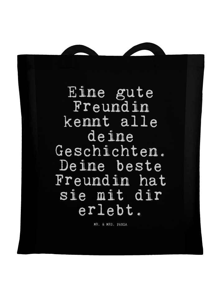 

Mr. & Mrs. Panda Сумка-шоппер с надписью «Хороший друг знает...» черным шрифтом