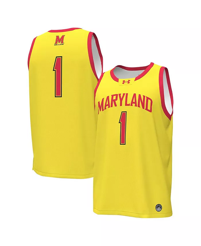 

Мужская баскетбольная майка-реплика #1 Maryland Terrapins Under Armour, золотой