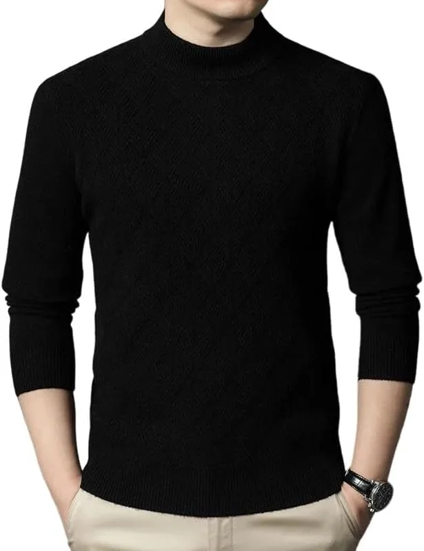Мужской повседневный свитер с воротником-стойкой Slim Fit