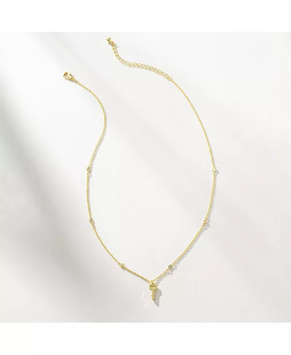 

Ожерелье с ключом в виде ангела, позолоченное 14 карат, длина 14 дюймов + удлинитель 2 дюйма Uncommon James, gold