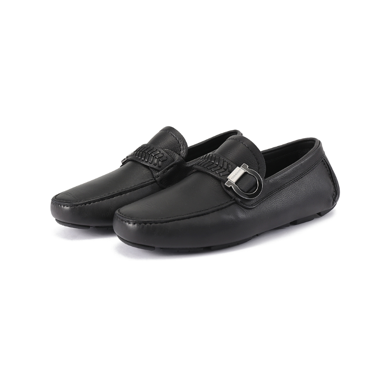 Ferragamo Феррагамо Ганчини Калапсо повседневные туфли мужские черные — фото 3