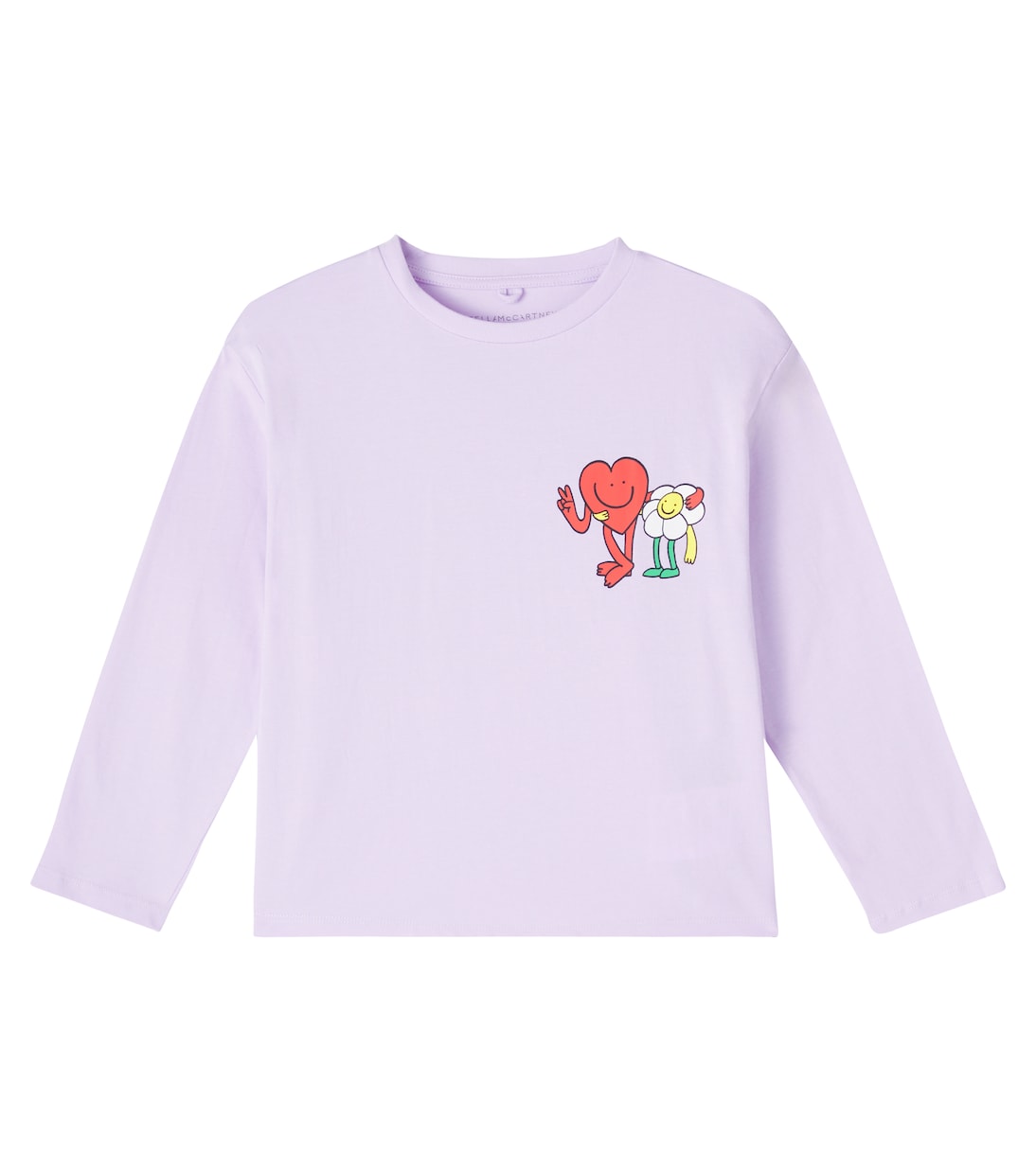 

Футболка из хлопкового джерси с принтом Stella McCartney Kids, фиолетовый