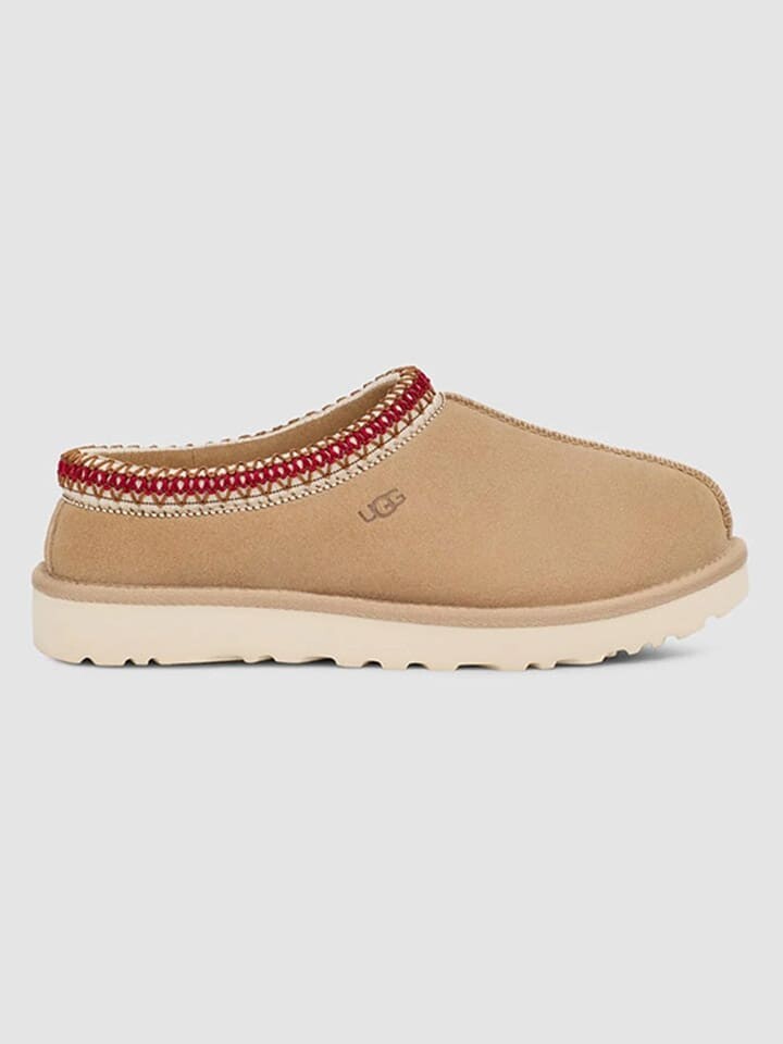 Сабо UGG Leder-Hausschuhe Tasman, бежевый