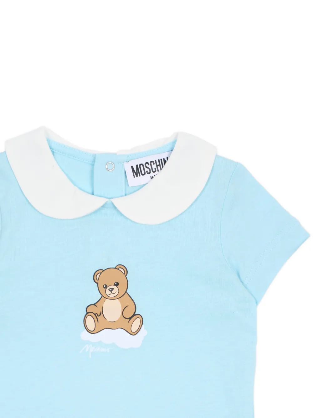 Комбинезон с принтом "медвежонок" Moschino Kids, синий — фото 3