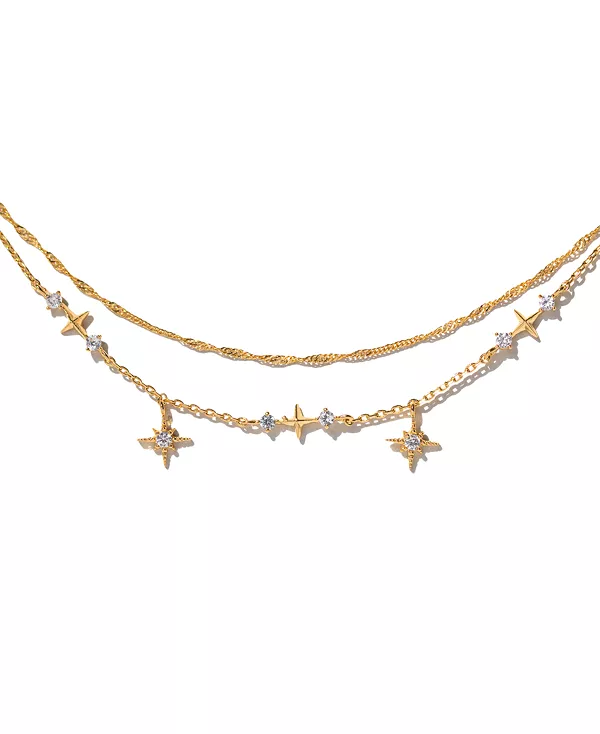 

Браслет с позолоченными блуждающими кристальными звездами Girls Crew, gold