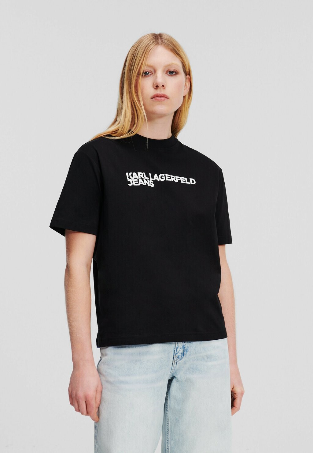 

Футболка с принтом LOGO REGULAR TEE Karl Lagerfeld Jeans, черный