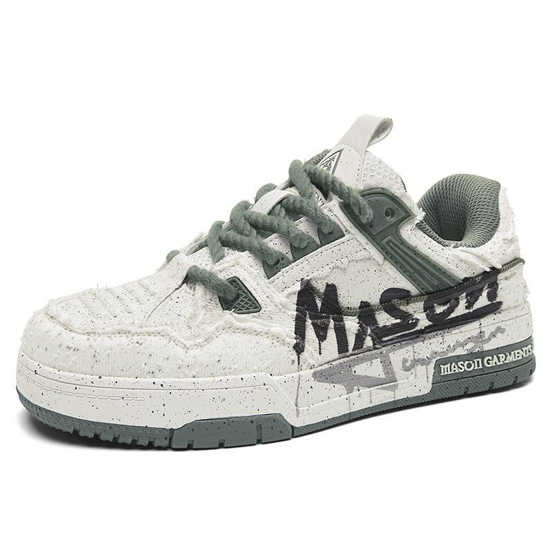 Masongarments Мужские низкие скейтерские кеды Matcha Ferment Green (аэрография), цвет Matcha Ferment Green (Spray Painting) — фото 3