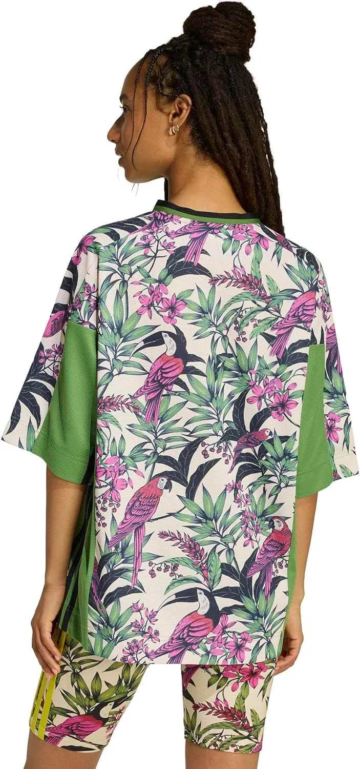 Футболка Active T-Shirt adidas, Crew Green/Crystal Linen/Semi Lucid Fuchsia — фото 3