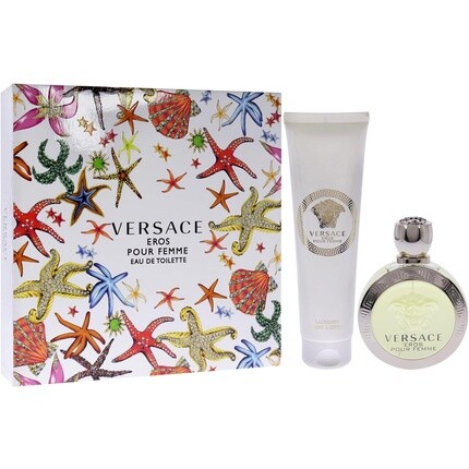 Versace Eros Pour Femme For Women 2 Pc Gift Set 3.4Oz Edt Spray, 5Oz Luxury Body Lotion — фото 3