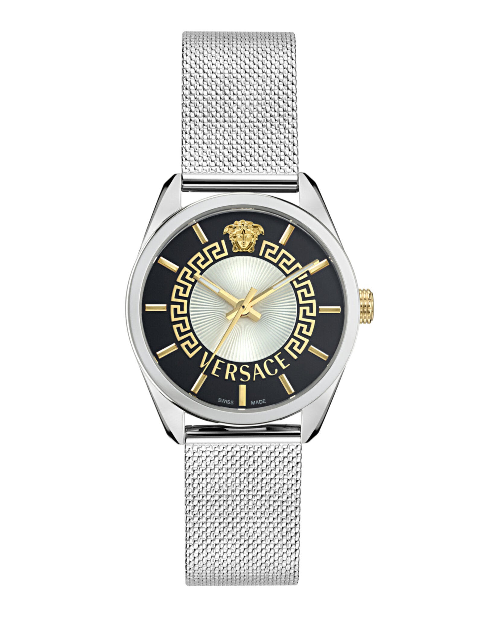 

Новые часы с браслетом V-Circle Versace, цвет silver/stainless steel/silver