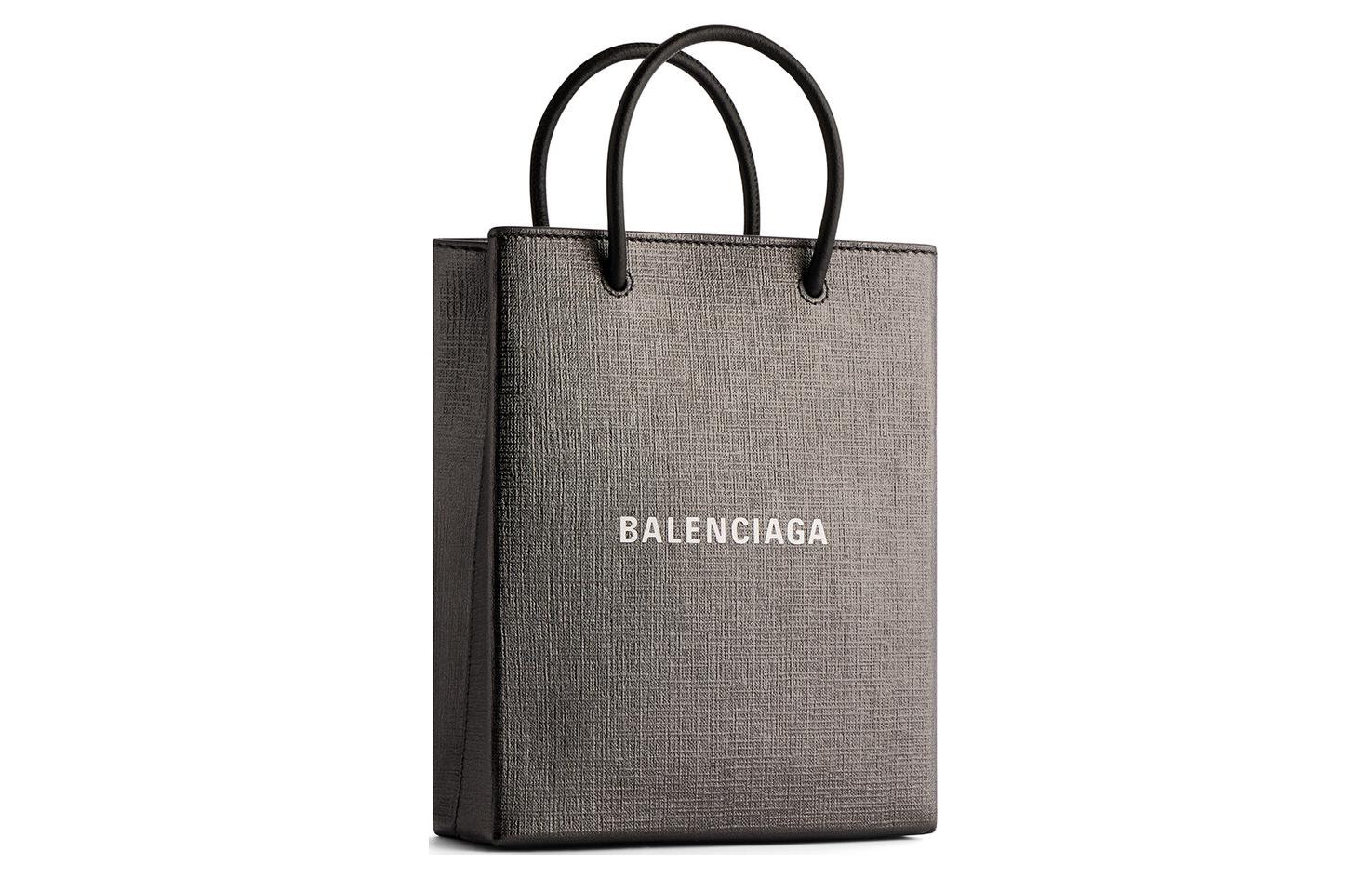 Металлизированная большая сумка тоут Balenciaga — фото 3