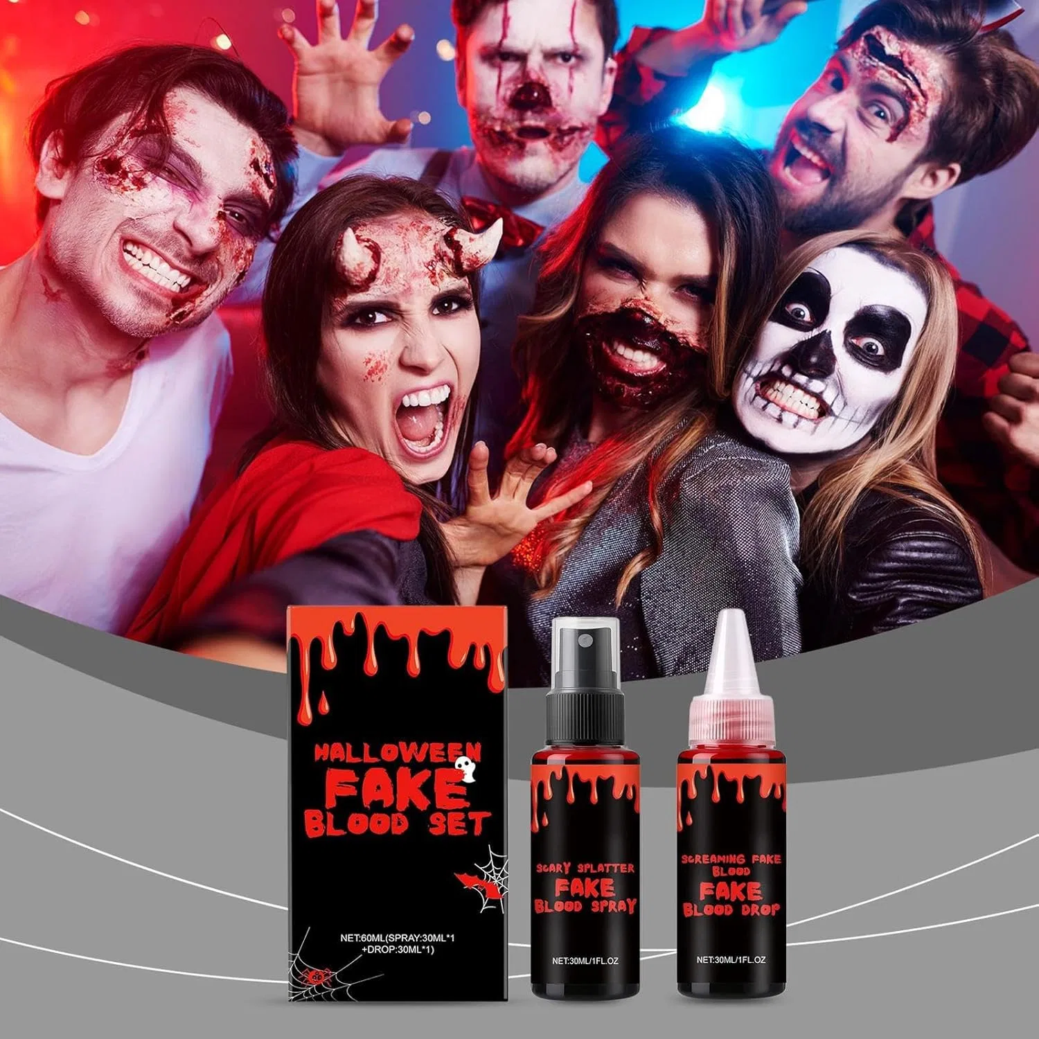 Искусственная кровь Halloween Cosplay Makeup Vampire Blood Spray Kit — фото 3