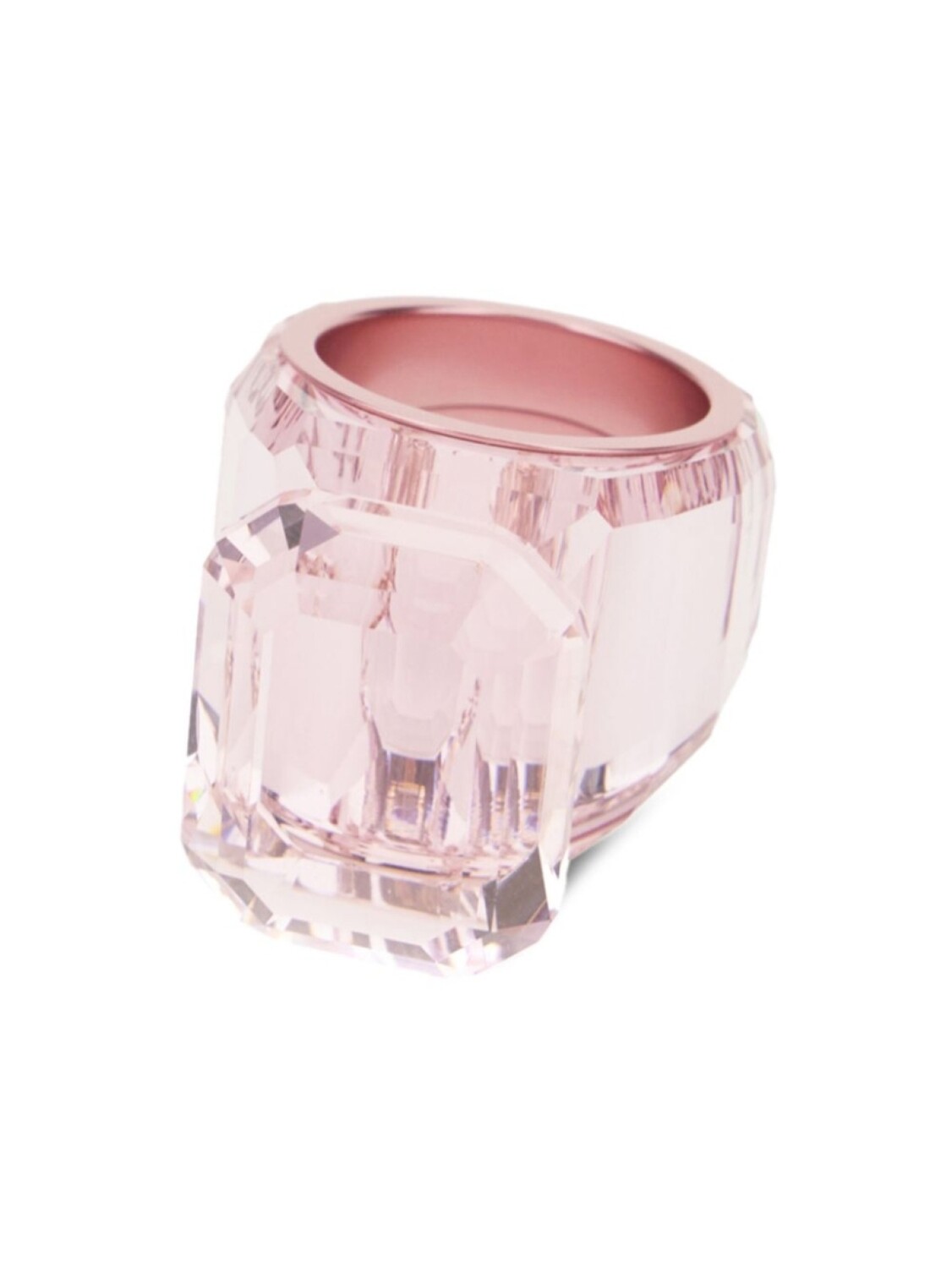 

Прозрачное кольцо Swarovski, розовый